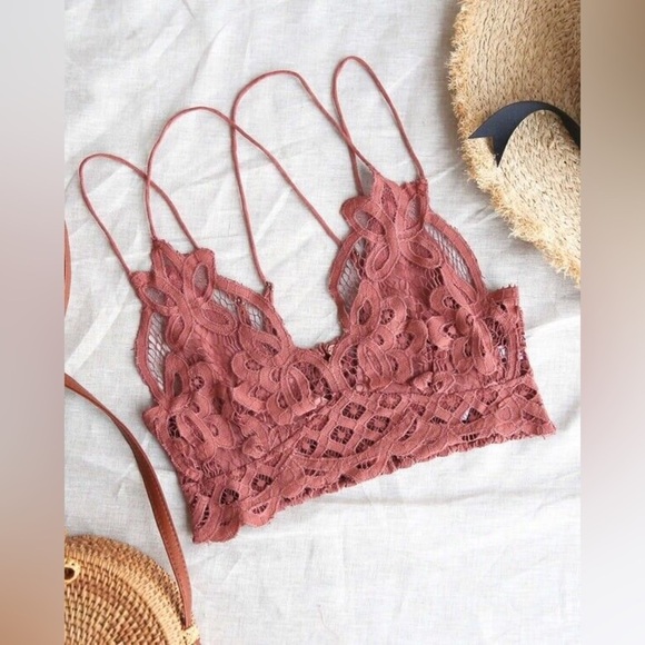 Free People Adella Lace Bralette- Copper - Picture 1 of 7